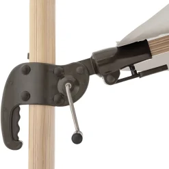 Alu-Pendelschirm in Holzoptik