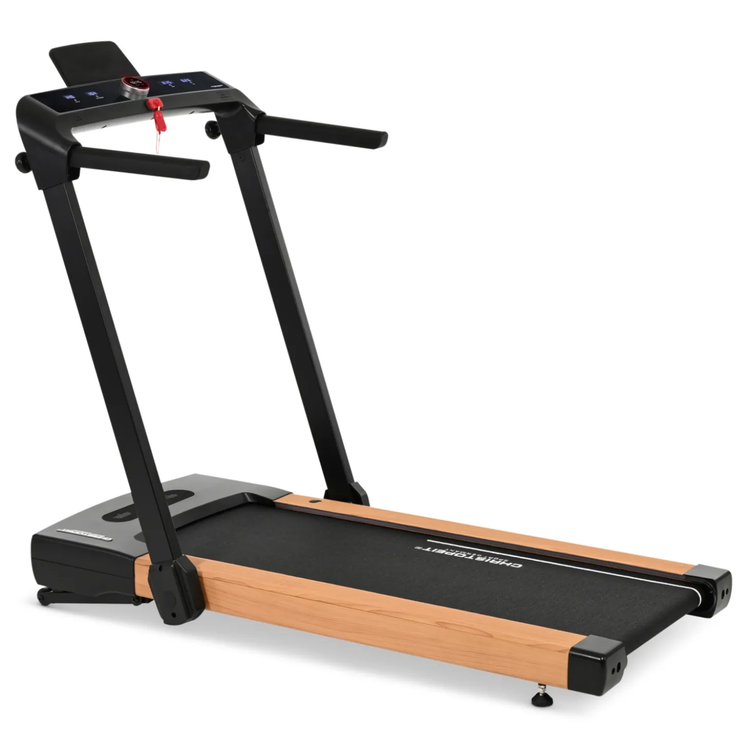 CHRISTOPEIT Laufband 2 in 1 Holzoptik