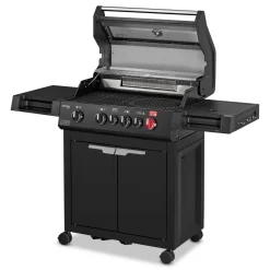 ENDERS Gasgrill Boston Black Pro 4 SIKR Turbo inkl. Wetterschutzhülle