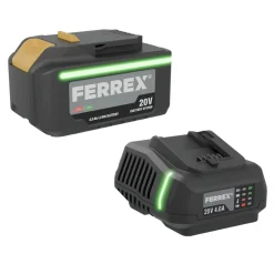 FERREX Starterset Batterie 4,0 Ah/4,0 Ah Charge