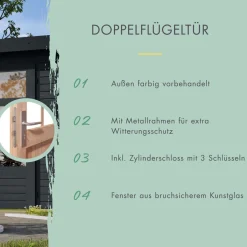 Gartenhaus Hybrid Modern X mit Anbaudach