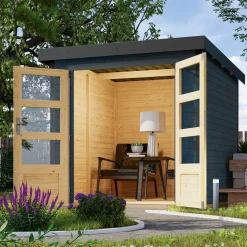 Gartenhaus 19mm Hybrid Modern Anthrazit