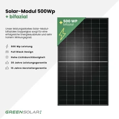 GREEN SOLAR Balkonkraftwerk Boden/Wand/Balkon