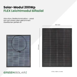 GREEN SOLAR Balkonkraftwerk Flex 400/400