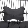 HOME DELUXE Hängesessel LOMA, 2 Sitzer Schwarz