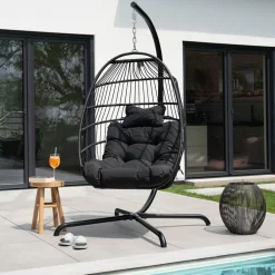HOME DELUXE Hängesessel LOMA, 2 Sitzer Schwarz
