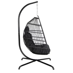 HOME DELUXE Hängesessel LOMA, 2 Sitzer Schwarz