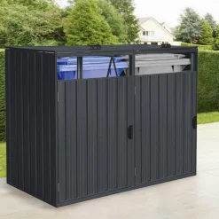 HOME DELUXE Mülltonnenbox, Doppelpkg.
