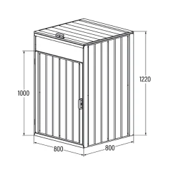 HOME DELUXE Mülltonnenbox, Doppelpkg.