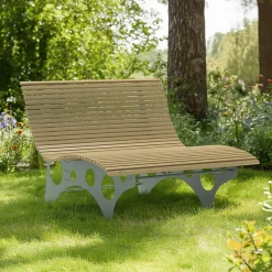HOME DELUXE NIRA Wellenliege - Teak