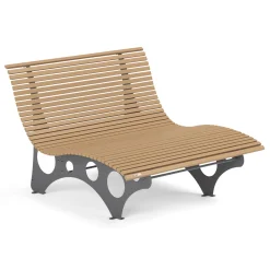 HOME DELUXE NIRA Wellenliege - Teak