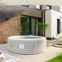 HOME DELUXE Outdoor Whirlpool SPLASH - Ø 208 cm 6 Personen Grau