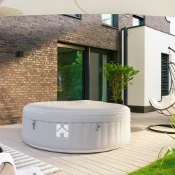 HOME DELUXE Outdoor Whirlpool SPLASH - Ø 208 cm 6 Personen Grau