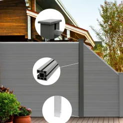 HOME DELUXE Sichtschutzzaun CALLADO - Pfosten