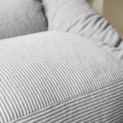 HOME DELUXE Sitzsack COZY inkl. Hocker, hellgrau