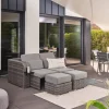 HOME DELUXE Strandkorb mit Liegefunktion und Abdeckung
