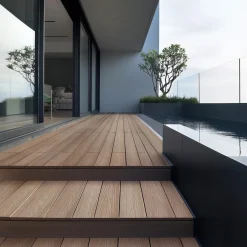 HOME DELUXE Terrassendielen SAMANA PREMIUM Komplettset (inkl. Unterkonstruktion) teak 10m²
