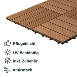 HOME DELUXE WPC Klickfliesen BAVARO Hellbraun 3 m²