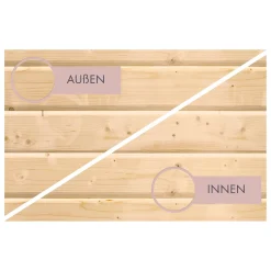 Karibu Würfelsaunahaus Louisa inkl. Ofen 9 kW integr. Strg mit Dacheindeckung