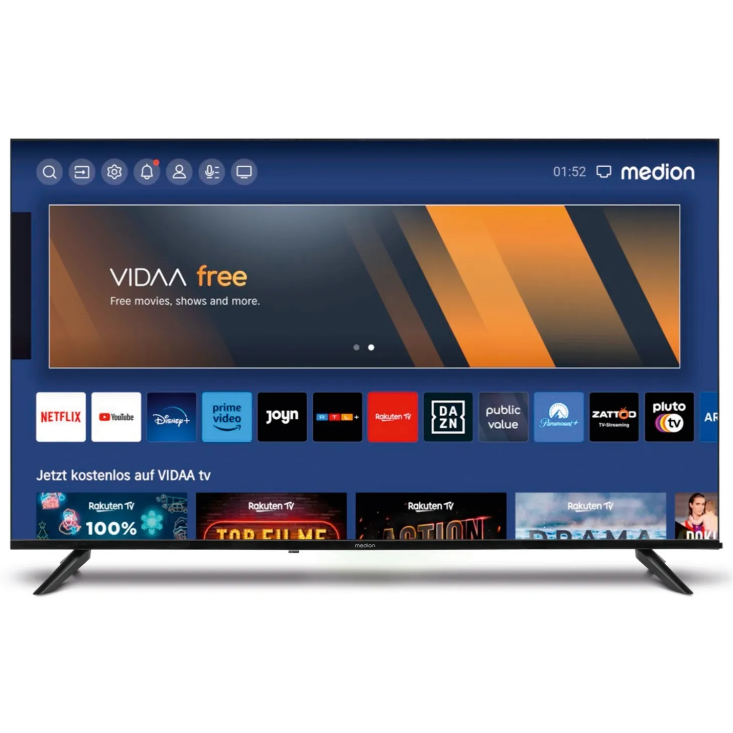 MEDION 65" (163,9cm) Ultra HD Smart TV X8652500 (MD865200)