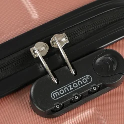 MONZANA Hartschalenkoffer-Set Essential + Beautycase, 4-teilig Rose