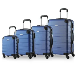 MONZANA Hartschalenkofferset Essential, 4-teilig, Blau
