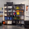 MONZANA Schwerlast-Eckregal 180x70x40cm schwarz Premium MZEL6