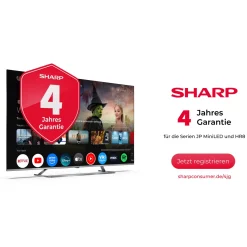 SHARP 65” (164 cm) 4K UHD QLED Mini Led 65JP7265E Google TV™ inkl. Soundbar HT-SB700