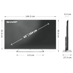 SHARP 65” (164 cm) 4K UHD QLED Mini Led 65JP7265E Google TV™ inkl. Soundbar HT-SB700