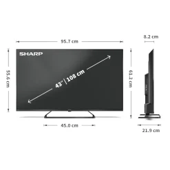 SHARP 43“ (108cm) 4K Ultra HD QLED Google TV™