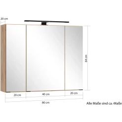 Spiegelschrank 80 cm
